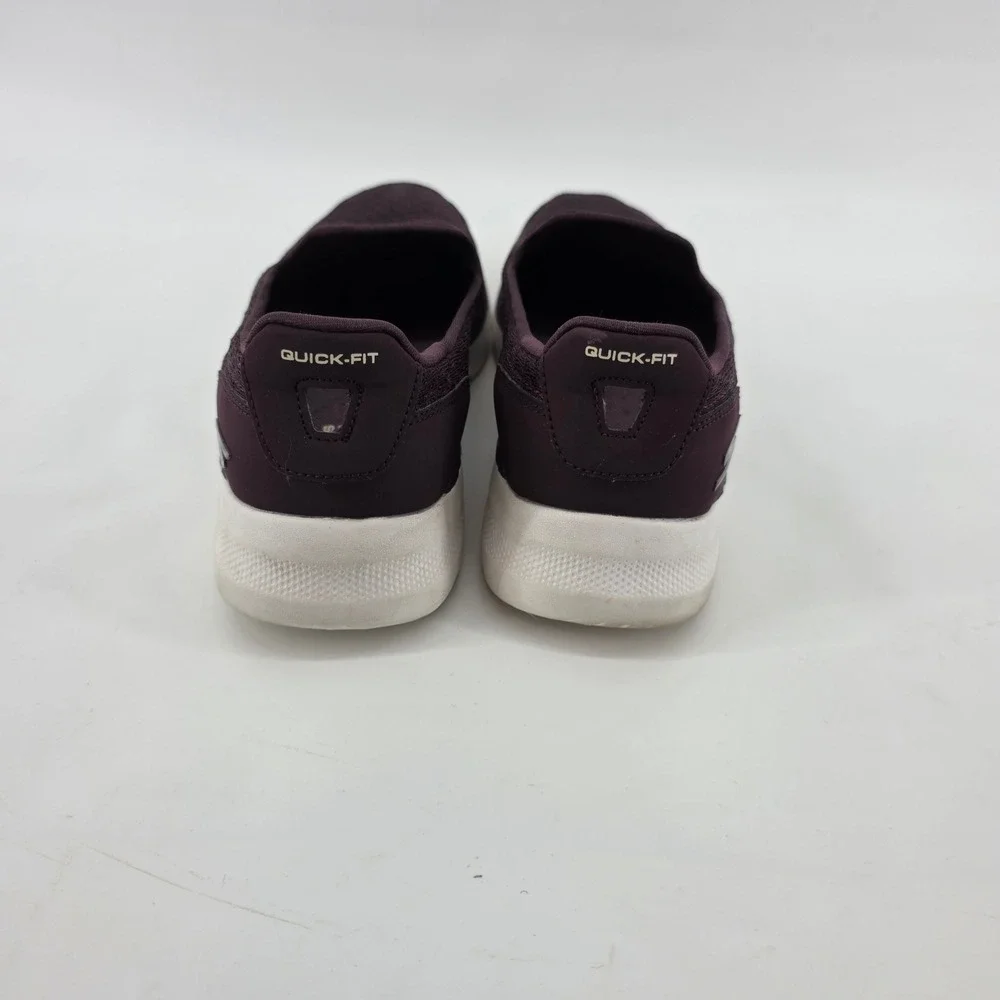 Skechers Go Walk 4 Propel Burgundy Plum Mesh Slip On Walking Shoes Womens 8.5
